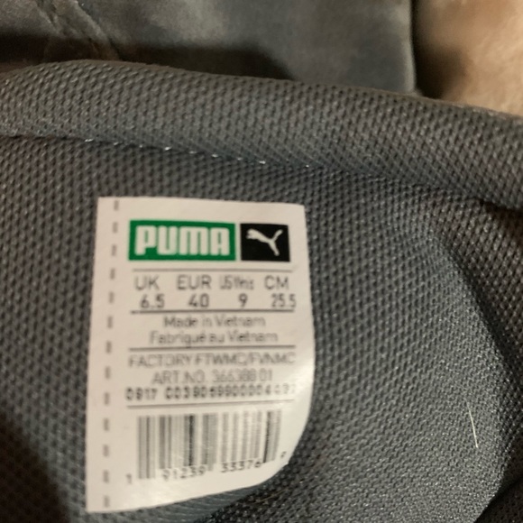 Puma gray velvet high tops size 9 - Picture 4 of 8